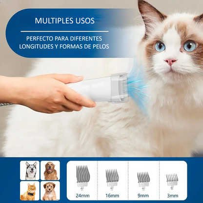 Peine con aspiradora para mascotas