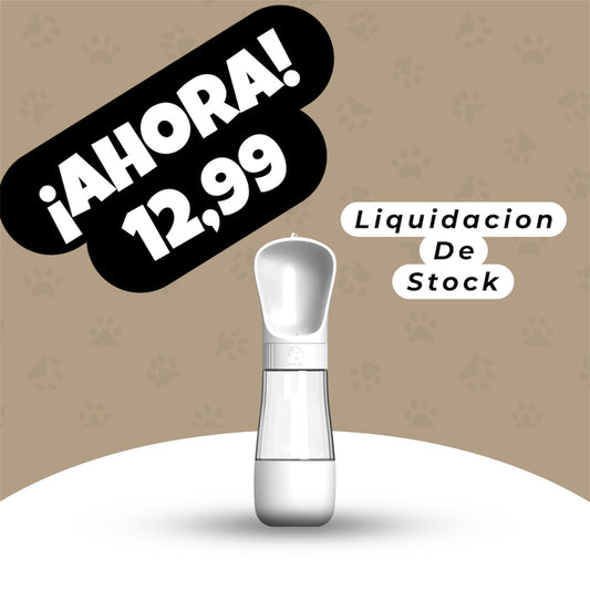Botella portátil con compartimento para comida.